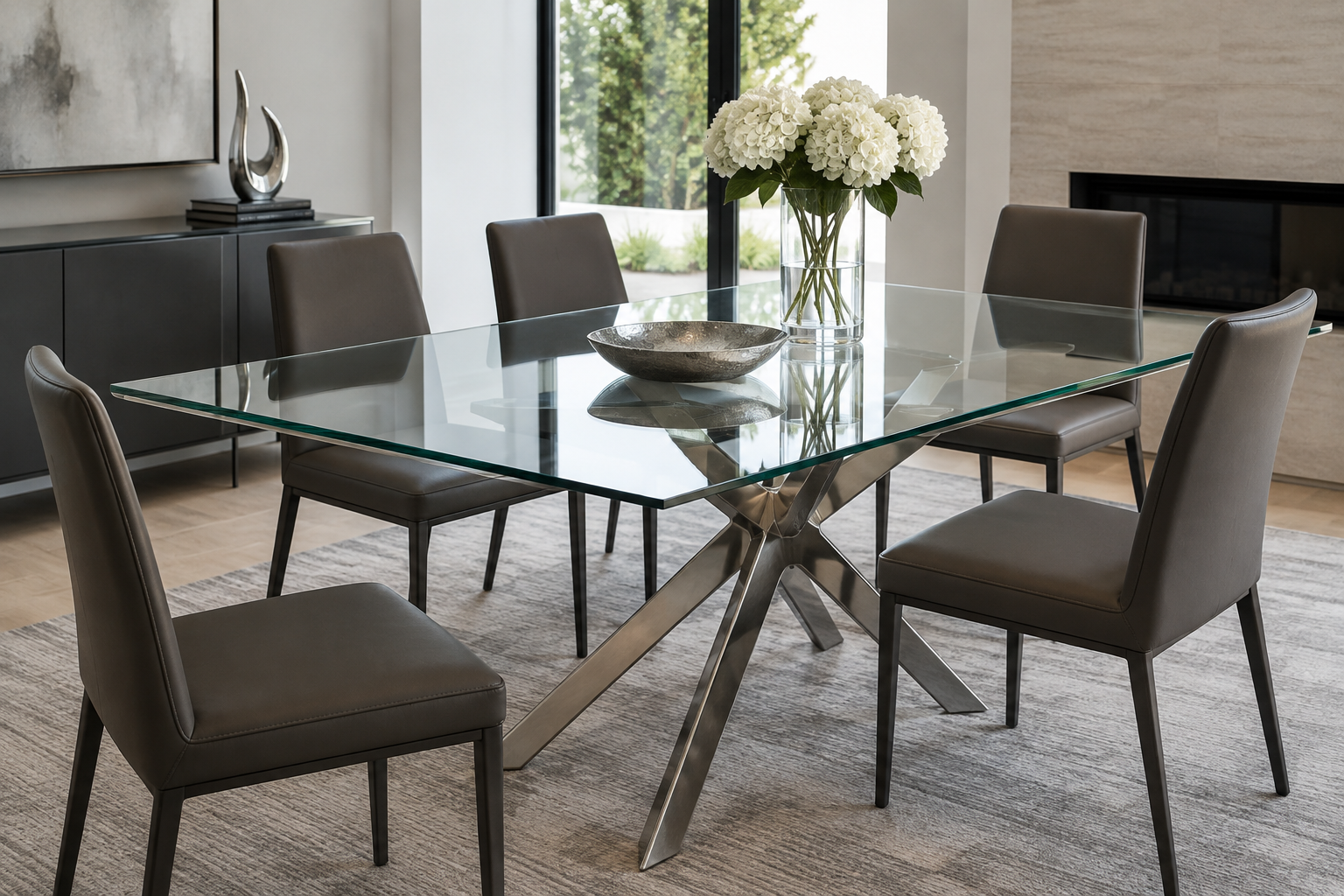 Architectural glass tabletop